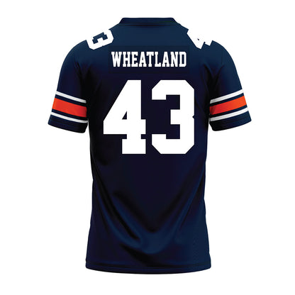 Auburn - NCAA Football : Caleb Wheatland - Navy Premium Football Jersey-1