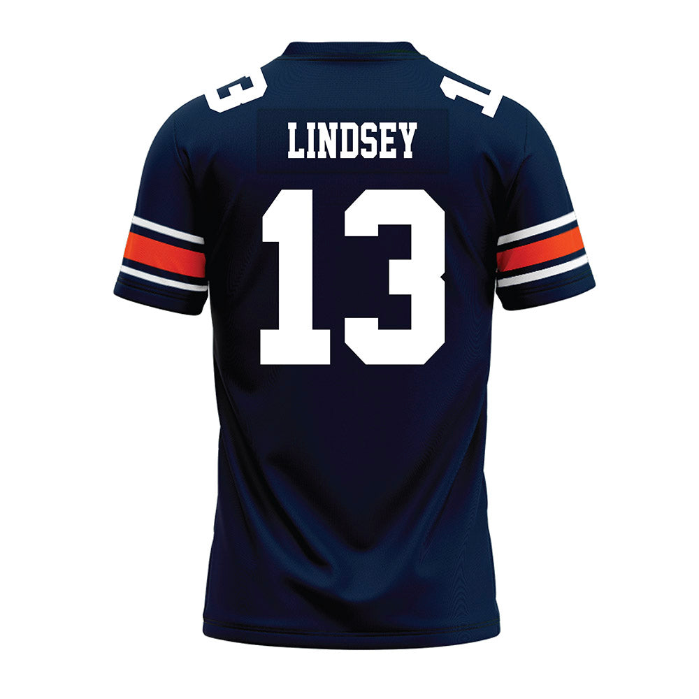 Auburn - NCAA Football : TJ Lindsey - Navy Youth Premium Football Jersey