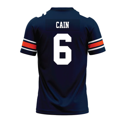 Auburn - NCAA Football : Bryce Cain - Navy Youth Premium Football Jersey