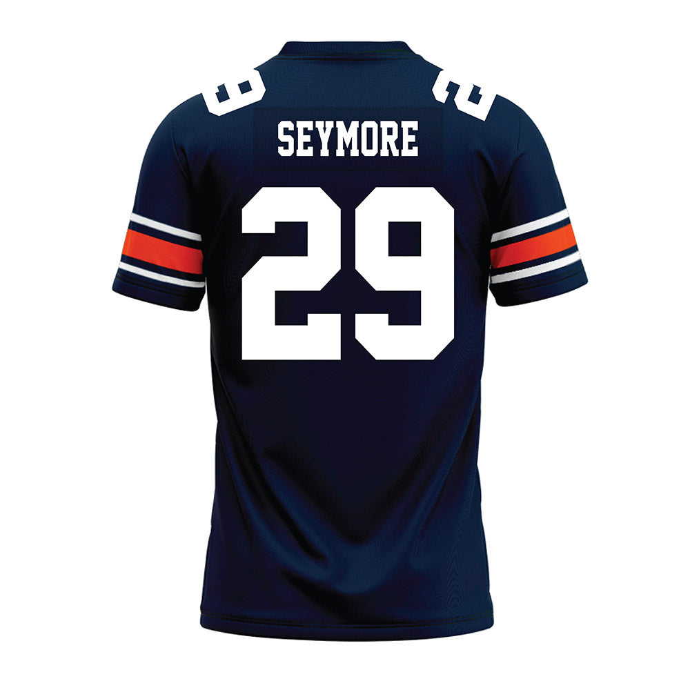 Auburn - NCAA Football : Taye Seymore - Navy Premium Football Jersey-1