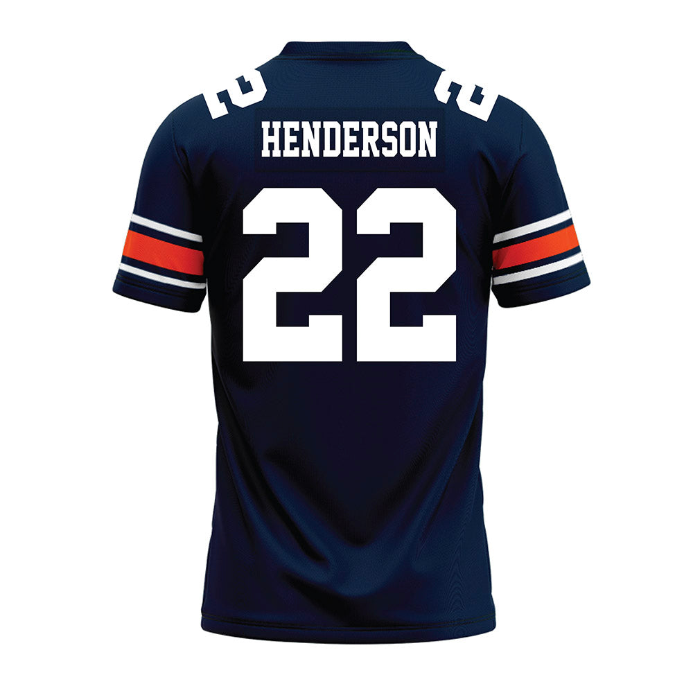 Auburn - NCAA Football : Alvin Henderson - Navy Premium Football Jersey-1