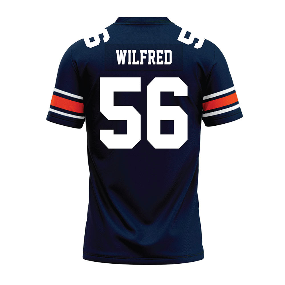 Auburn - NCAA Football : Seth Wilfred - Navy Premium Football Jersey-1