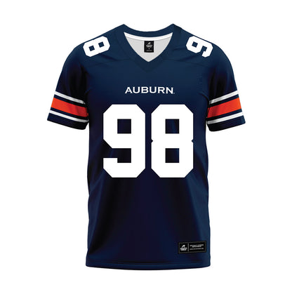 Auburn - NCAA Football : James Ash - Navy Premium Football Jersey-0