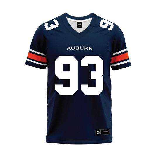 Auburn - NCAA Football : Charles Schwinger - Navy Premium Football Jersey-0