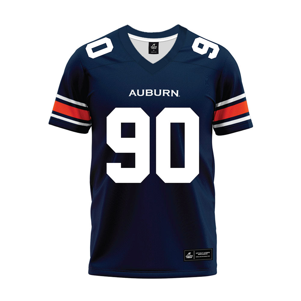 Auburn - NCAA Football : Ian Vachon - Navy Premium Football Jersey