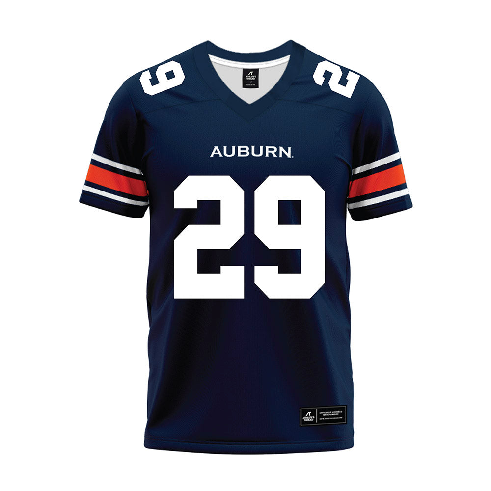 Auburn - NCAA Football : Taye Seymore - Navy Premium Football Jersey-0