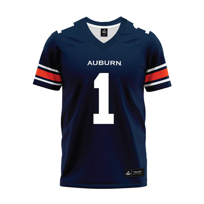 Auburn - NCAA Football : Eric Singleton - Navy Premium Football Jersey-0