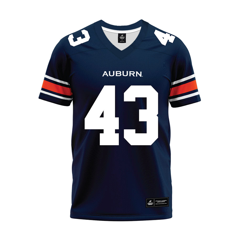 Auburn - NCAA Football : Caleb Wheatland - Navy Premium Football Jersey-0