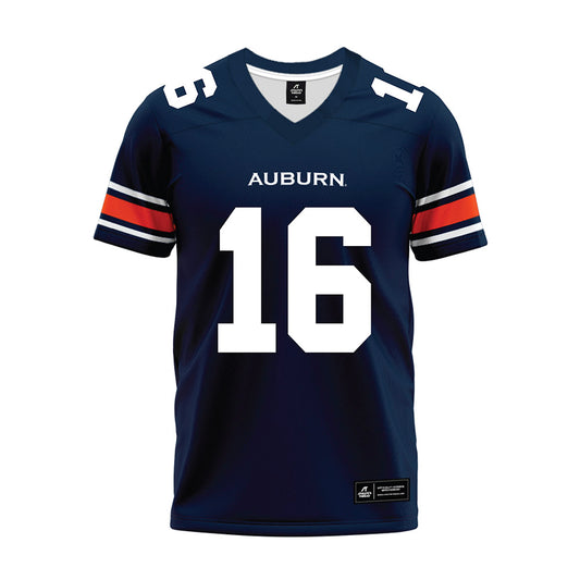 Auburn - NCAA Football : Bryce Deas - Navy Premium Football Jersey-0