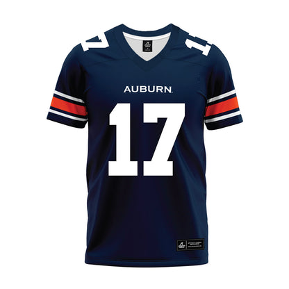 Auburn - NCAA Football : Xavier Atkins - Navy Premium Football Jersey-0