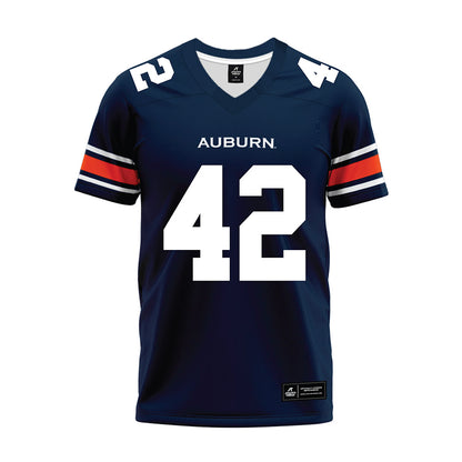 Auburn - NCAA Football : Tate Johnson - Navy Premium Football Jersey-0