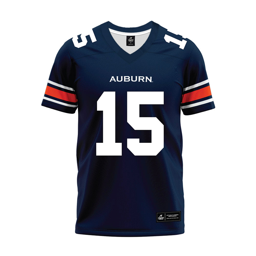 Auburn - NCAA Football : Hank Brown - Navy Youth Premium Football Jersey