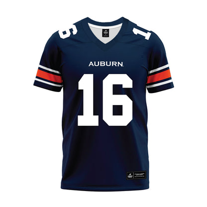 Auburn - NCAA Football : John Colvin - Navy Premium Football Jersey-0