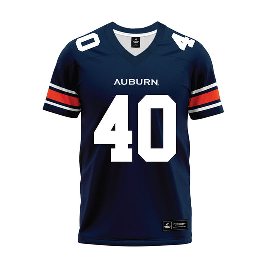 Auburn - NCAA Football : Hunter Ousley - Navy Youth Premium Football Jersey