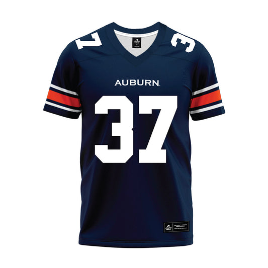 Auburn - NCAA Football : John McGuire - Navy Premium Football Jersey-0