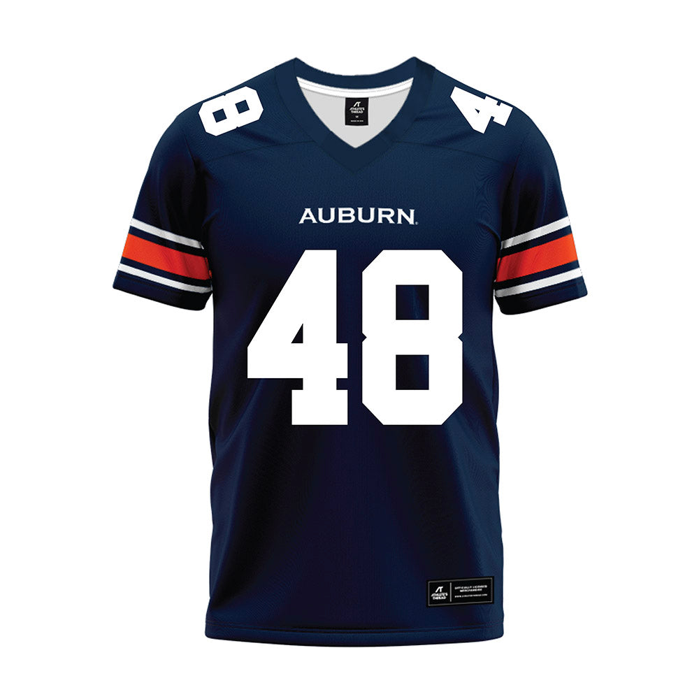 Auburn - NCAA Football : Eli Morton - Navy Premium Football Jersey-0