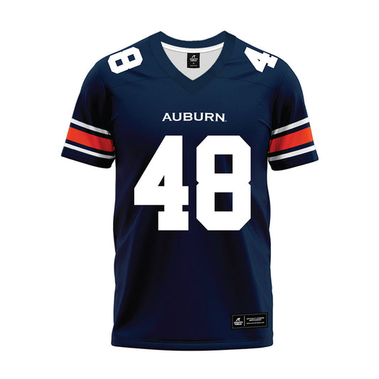 Auburn - NCAA Football : Eli Morton - Navy Premium Football Jersey-0