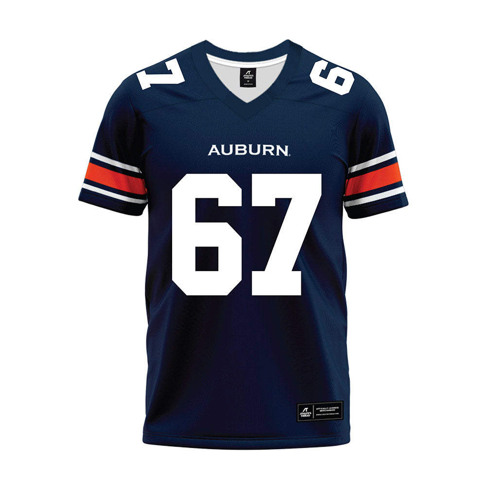 Auburn - NCAA Football : Broderick Shull - Navy Premium Football Jersey-0