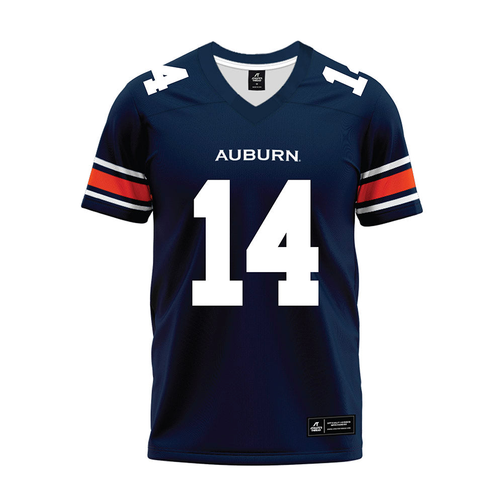 Auburn - NCAA Football : Hudson Kaak - Navy Premium Football Jersey-0
