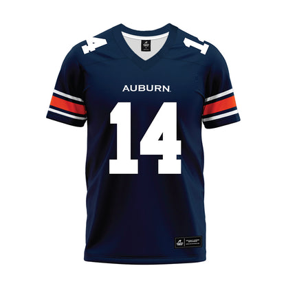 Auburn - NCAA Football : Hudson Kaak - Navy Premium Football Jersey-0
