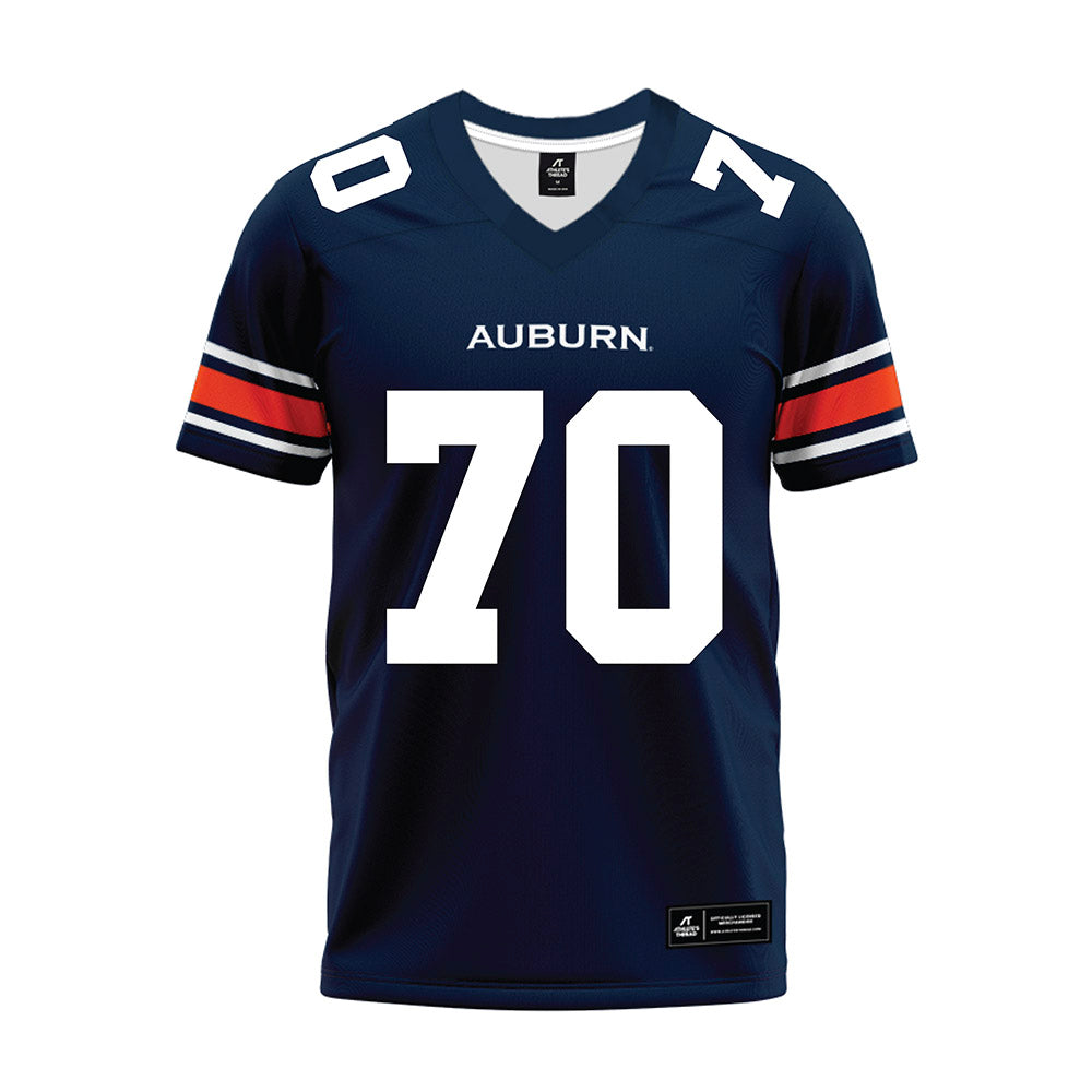 Auburn - NCAA Football : Favour Edwin - Navy Premium Football Jersey-0