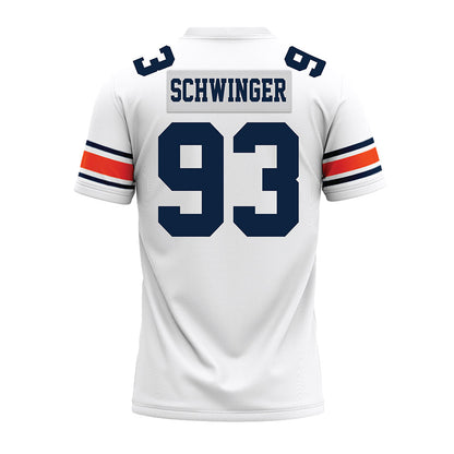 Auburn - NCAA Football : Charley Schwinger - White Youth Premium Football Jersey