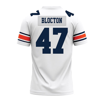 Auburn - NCAA Football : Malik Blocton - White Youth Premium Football Jersey