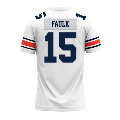 Auburn - NCAA Football : Keldric Faulk - White Youth Premium Football Jersey