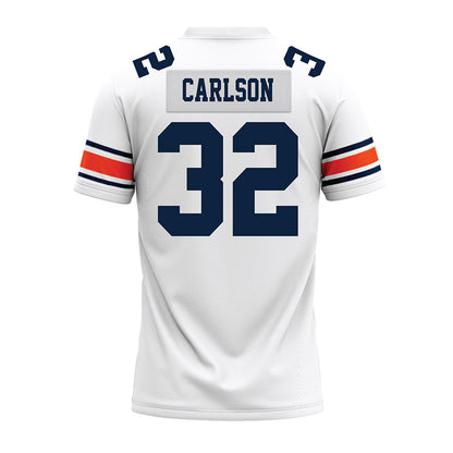 Auburn - NCAA Football : Cade Carlson - White Youth Premium Football Jersey