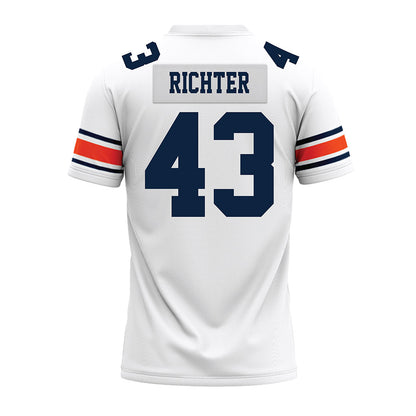 Auburn - NCAA Football : John Martin Richter - White Youth Premium Football Jersey