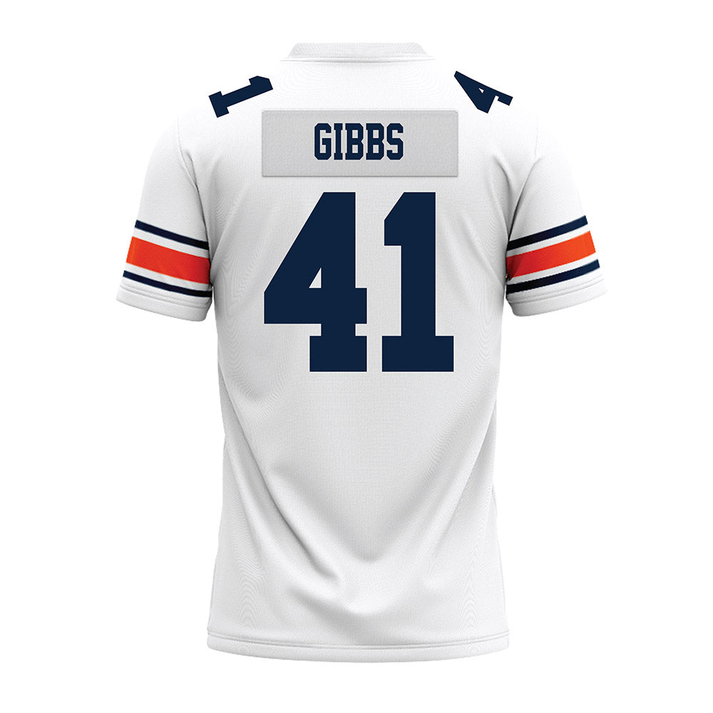 Auburn - NCAA Football : Connor Gibbs - White Premium Football Jersey-1