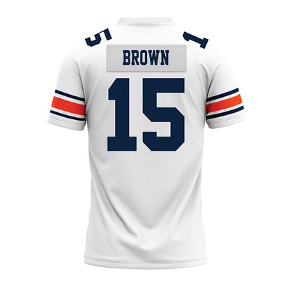 Auburn - NCAA Football : Hank Brown - White Youth Premium Football Jersey