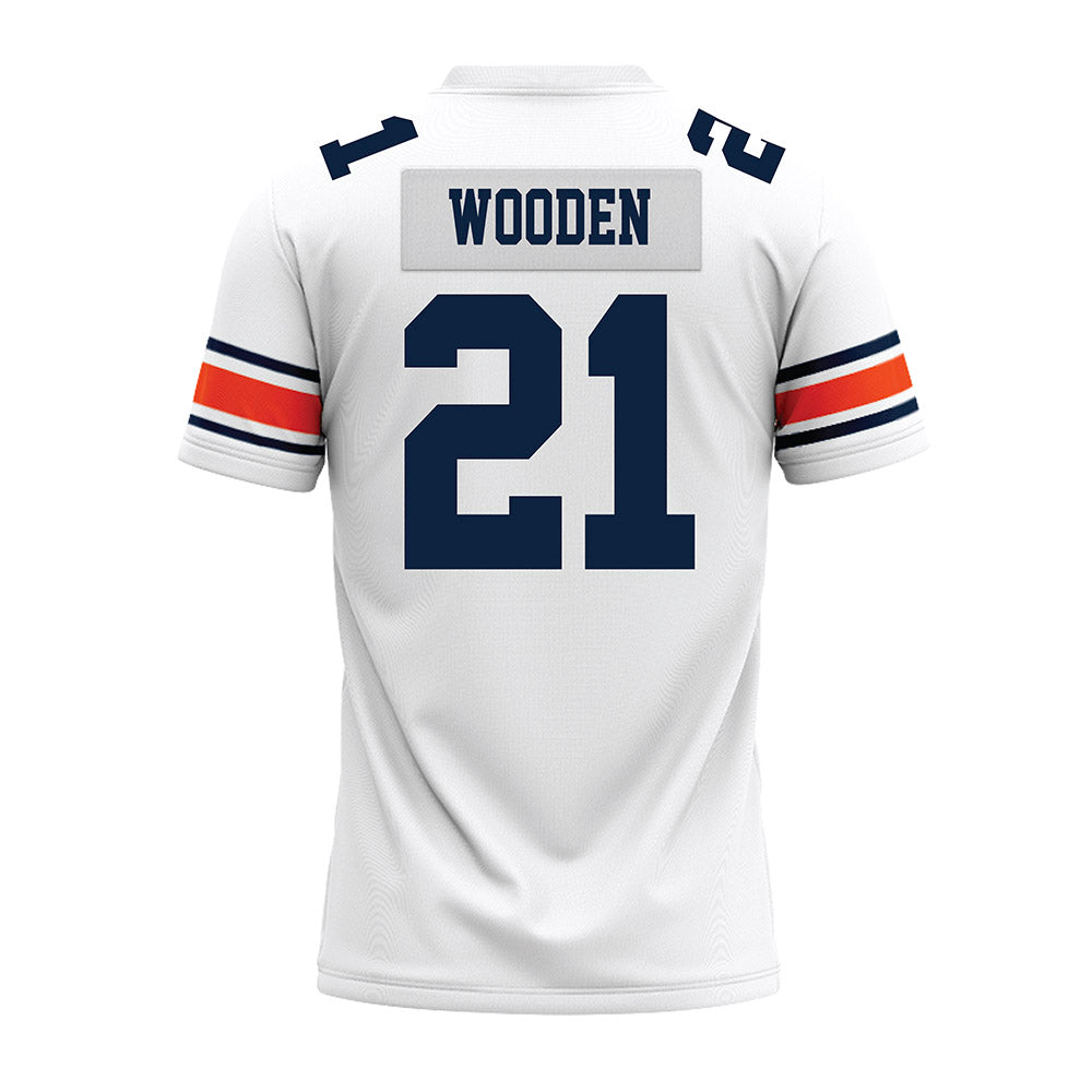 Auburn - NCAA Football : Caleb Wooden - White Youth Premium Football Jersey