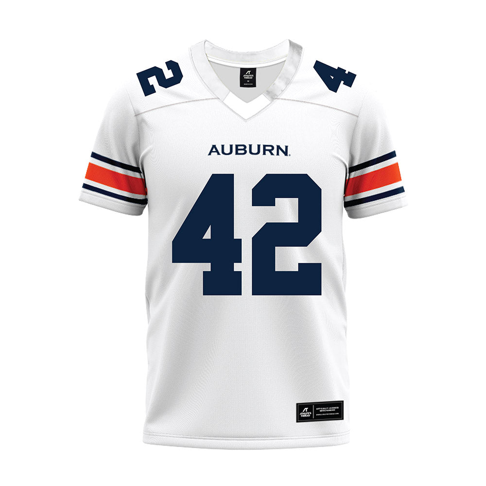 Auburn - NCAA Football : Tate Johnson - White Premium Football Jersey-0