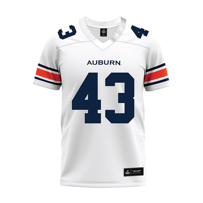 Auburn - NCAA Football : John Martin Richter - White Youth Premium Football Jersey