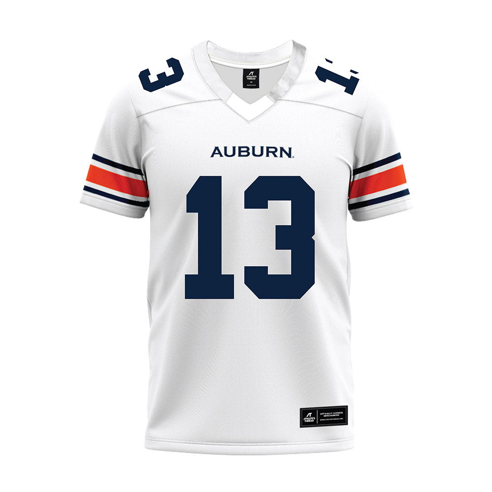 Auburn - NCAA Football : Raion Strader - White Premium Football Jersey-0