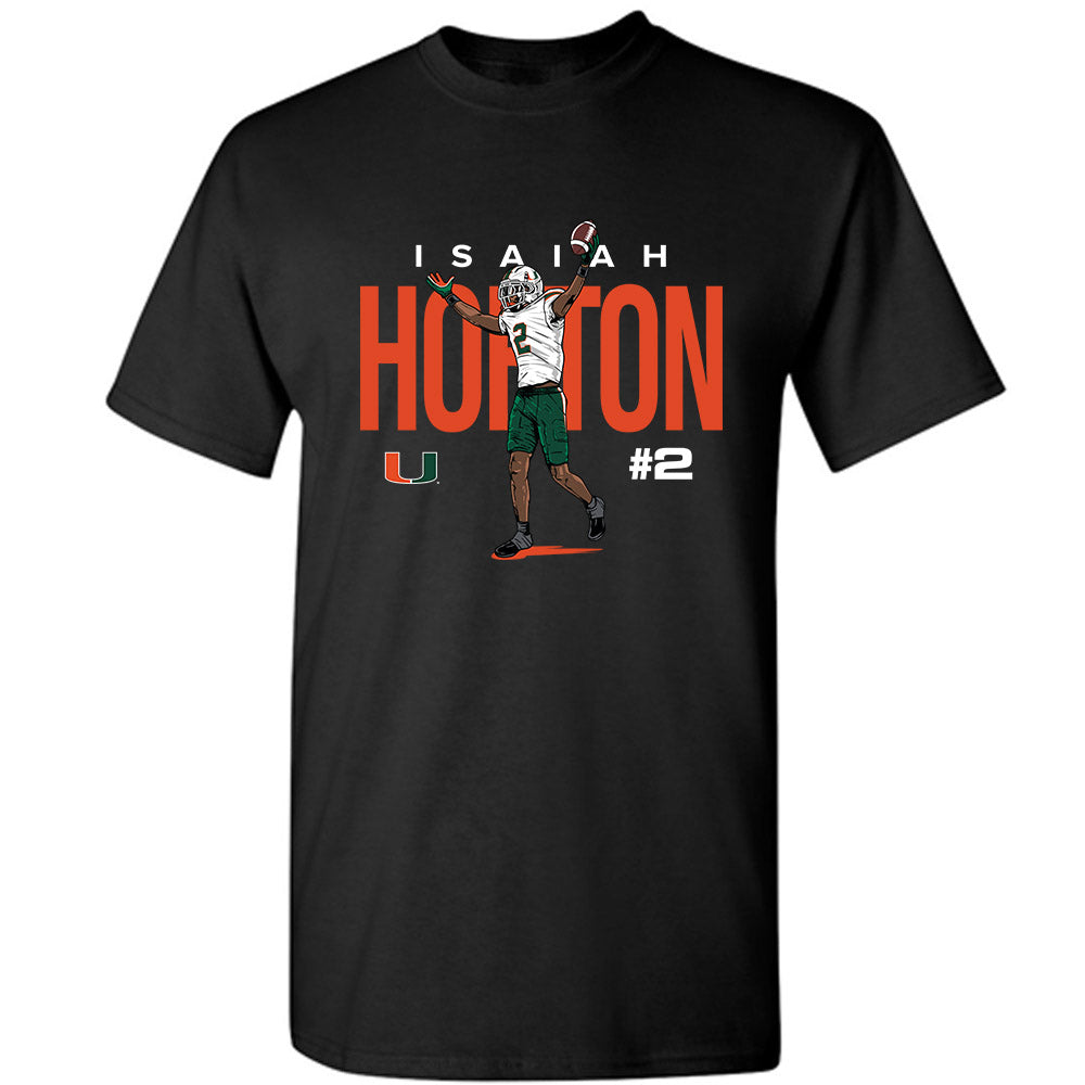 Miami - NCAA Football : Isaiah Horton - Individual Caricature T-Shirt