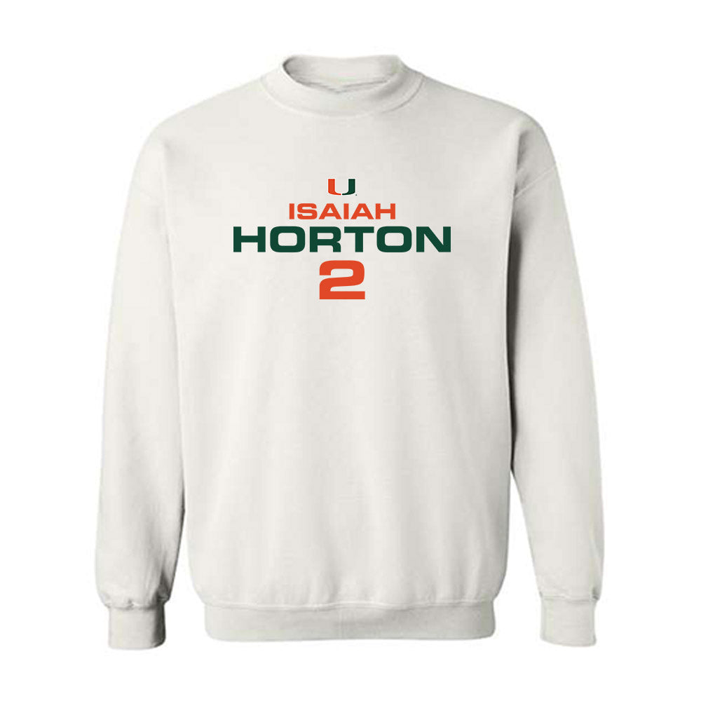 Miami - NCAA Football : Isaiah Horton - Classic Shersey Crewneck Sweatshirt