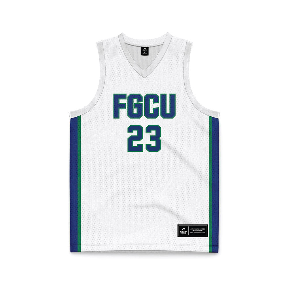 FGCU - NCAA Women's Basketball : Jordan Campbell - White Basketball Jersey-0