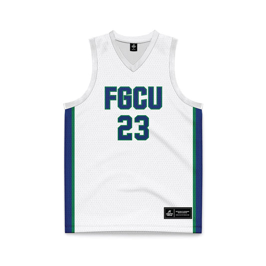 FGCU - NCAA Women's Basketball : Jordan Campbell - White Basketball Jersey-0