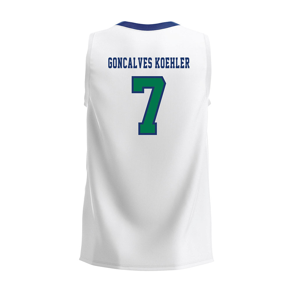 FGCU - NCAA Women's Volleyball : Barbara Goncalves Koehler - White Volleyball Jersey-2