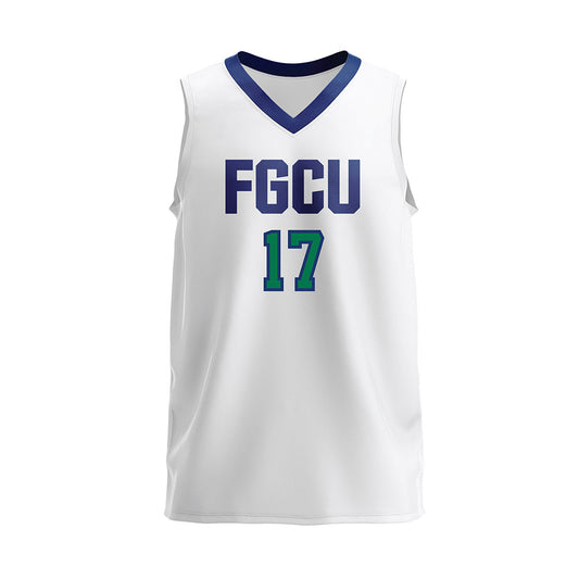 FGCU - NCAA Women's Volleyball : Catharina Scorza - White Volleyball Jersey-0