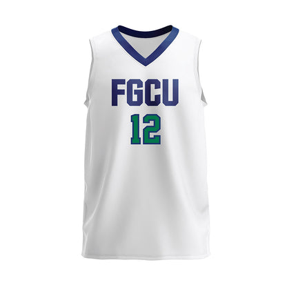 FGCU - NCAA Women's Volleyball : Hanna Borer - White Volleyball Jersey-0