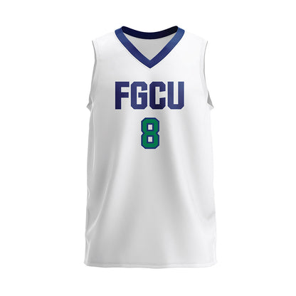 FGCU - NCAA Women's Volleyball : Abigail Toeniskoetter - White Volleyball Jersey-0