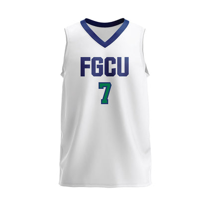 FGCU - NCAA Women's Volleyball : Barbara Goncalves Koehler - White Volleyball Jersey-0