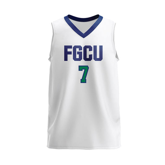 FGCU - NCAA Women's Volleyball : Barbara Goncalves Koehler - White Volleyball Jersey-0