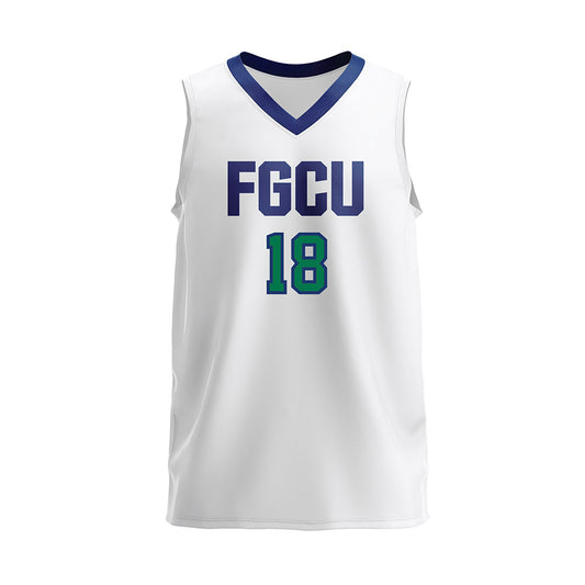 FGCU - NCAA Women's Volleyball : Chandler Swanson - White Volleyball Jersey-0