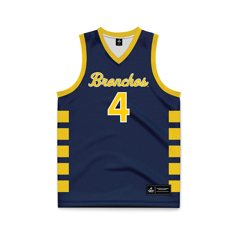 UCO - NCAA Men's Basketball : Jacobi Sebock - Blue Basketball Jersey-0