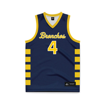 UCO - NCAA Men's Basketball : Jacobi Sebock - Blue Basketball Jersey-0