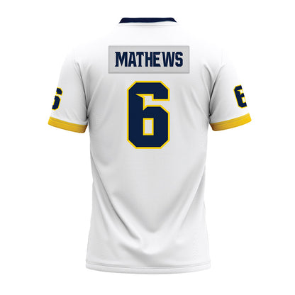 UCO - NCAA Football : Dev Mathews - White Premium Football Jersey-1